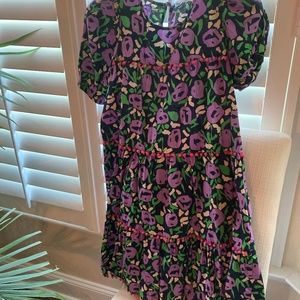 THML Navy Tiered Mini Dress